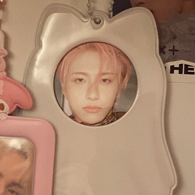 Ghost Kitty Kpop Photocard Holder Keychain, Korean Photo Frame
