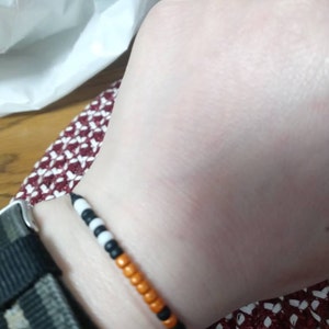 Nirvana \u201cNevermind\u201d Inspired Morse Code Beaded Slide Bracelet Kurt Cobain Tribute Friendship Stack Grunge 90s