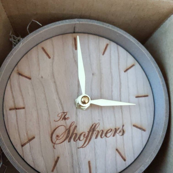 Customizable Small Wooden Clock | Table Wooden Clock | Mini Wooden ...