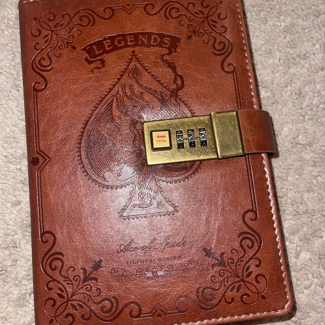 941.ラストクロニクル　2015TOUR 限定　メモ用紙　未開封品　2個セット Leather Journal Notebook With Combination Lock, Mysterious
