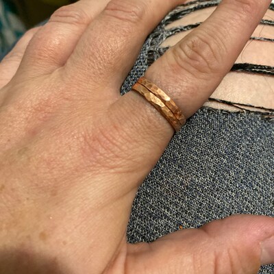 Super Thick Stackable Copper Rings,copper Rings,stackable Rings, Copper ...