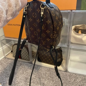 louis vuitton calfskin palm springs backpack mini straps black Monogram for shoulder or cross Louis Vuitton Palm Springs Mini