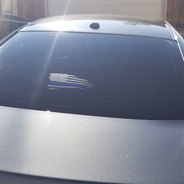 Police Flag Decal | Police Sticker | Thin Blue Line Decal | Flag ...