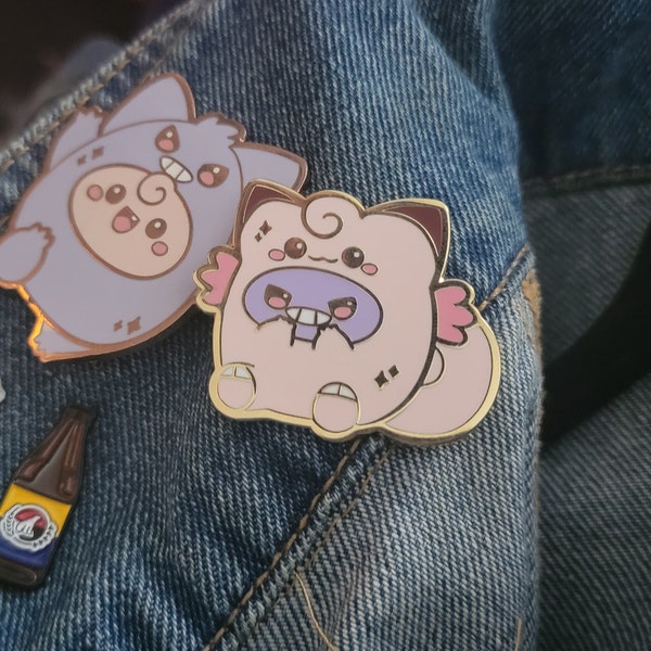 Gengar and Clefable Enamel Pins - Etsy