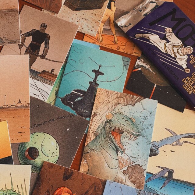 4 Packs of Moebius (jean Giraud) Vintage Collector Cards. 10 Cards