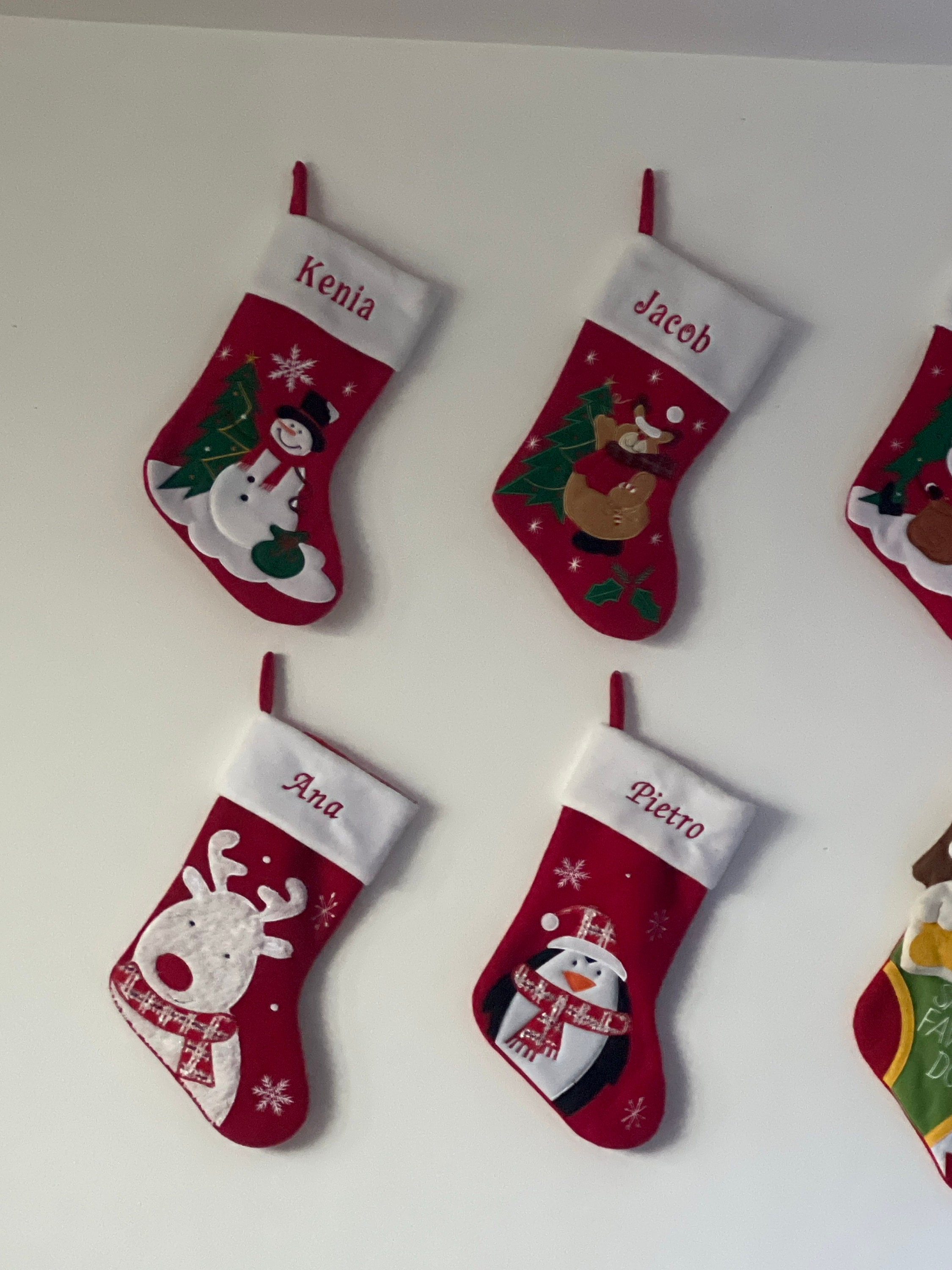 Luxury Deluxe Personalised Embroidered Christmas Fluffy Santa / Snowman / Penguin / Reindeer