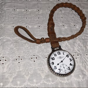 Leather pocket watch lanyard deals