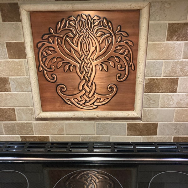 Celtic Tree of Life - Handmade Tile. Material - 100% Copper, Stainless ...