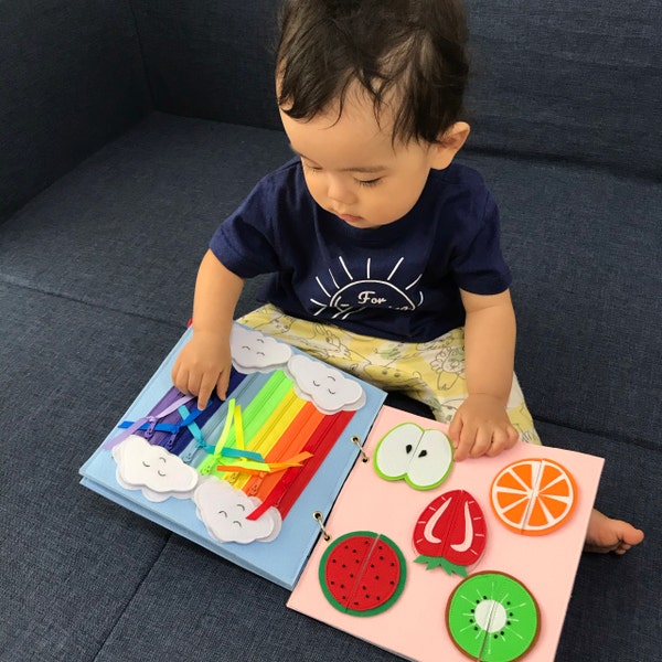 Custom Quiet Book Baby Felt Toddler Busy Book Montessori Fabric ...