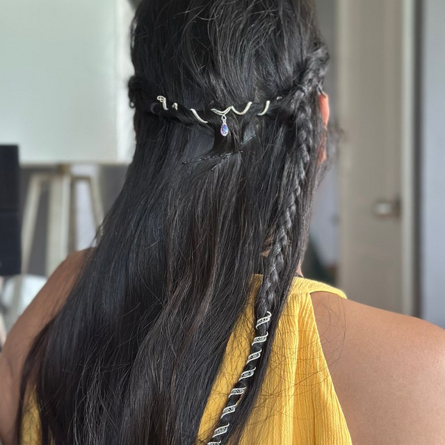 Viking Hair Jewelry, Viking Hair Beads, Viking Jewelry, Braid Beads, Hair  Clips, Custom fairytail Wire-wrapped Hair Cuff 