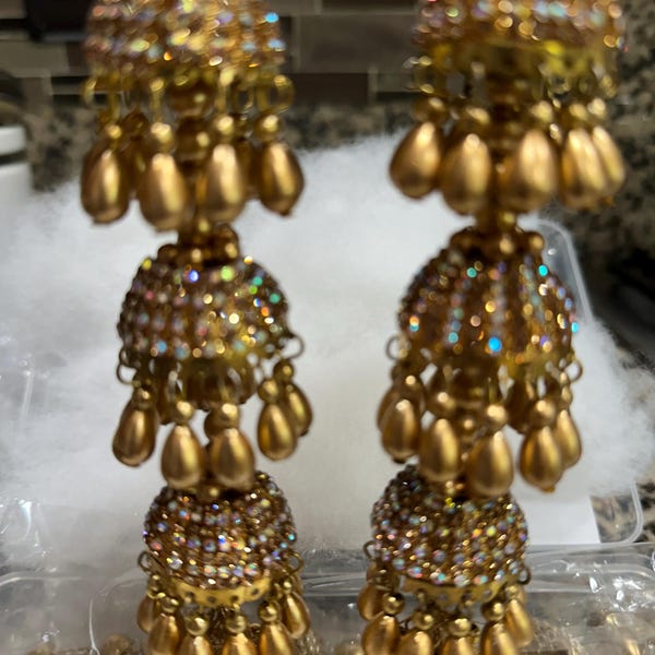 Handmade Golden Beige Latkan For Blouse – Saree Tassel Decoration, Pack Of 2