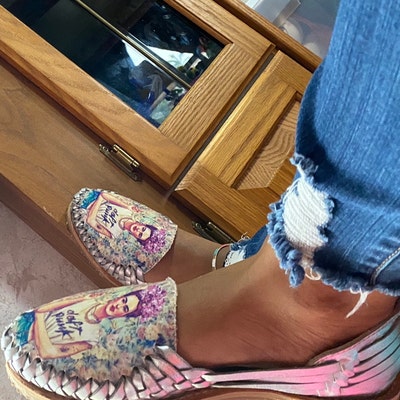 multicolor huarache sandals