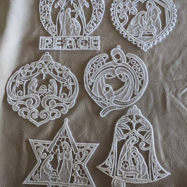 FSL Nativity Ornaments Free Standing Lace Machine Embroidery Designs ...