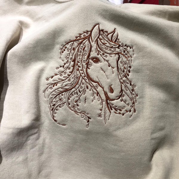 Embroidered Pink Horses Long Sleeve Set main image 0