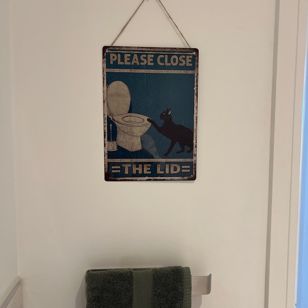 Letreros De Lata De Baño Con Texto En Inglés "Vintage Otter Reading News", Divertido Letrero De Metal Para El Baño, Baño, Bar, Cafetería, Decoración De Pared De 12 X 8 Pulgadas