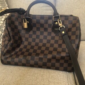 Louis Vuitton® Keep It Double Leather Bracelet Brown. Size 19