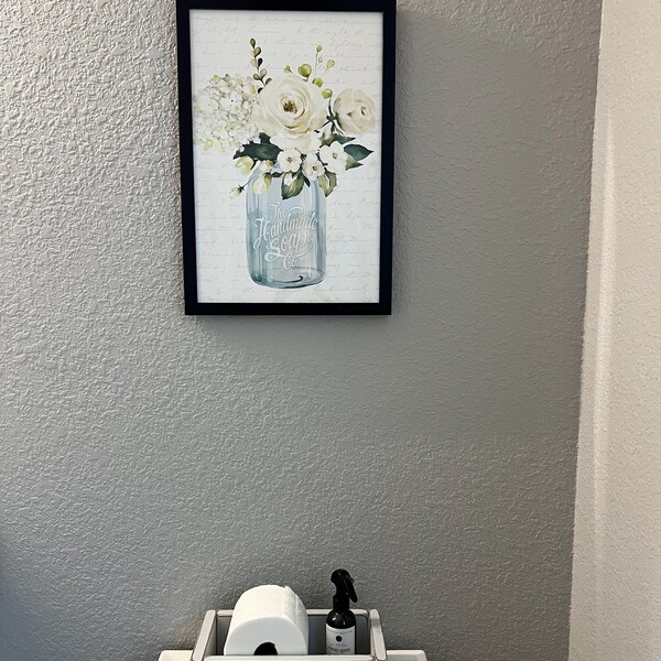 Set of 3 Navy Blue Bathroom Wall Art Cotton Co Bathroom Wall Decor Blue