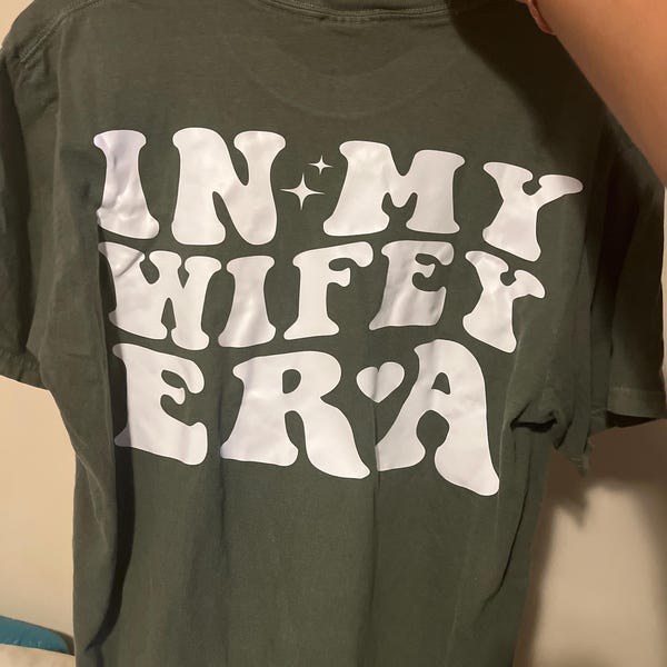In My Wifey Era Shirt, Custom Wifey Shirt, Trendy Comfort Colors Pocket ...