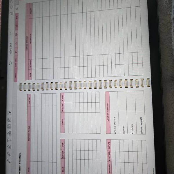 Digital Notebook Goodnotes Notebook Pastel Paper Student Notetaking