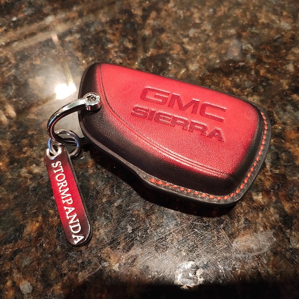 GMC Sierra Denali Key Fob Cover, Handcraft Leather Key Case for GMC ...