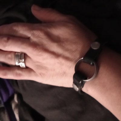 Handmade Leather Grief Bracelet/ Wear a Ring Bracelet/ Widow - Etsy