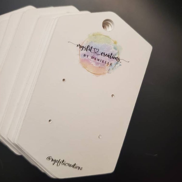 Custom Earring Display Cards With Your Logo | 20+ SIZES | Pointed Top ...