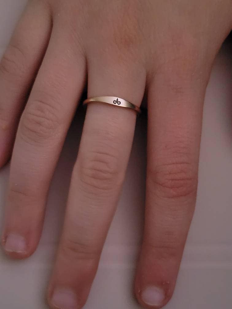 Zodiac Ring by CaitlynMinimalist • Custom Zodiac Jewelry in Sterling Silver, Gold & Rose Gold • Birthday Gift for Her • RM21F31