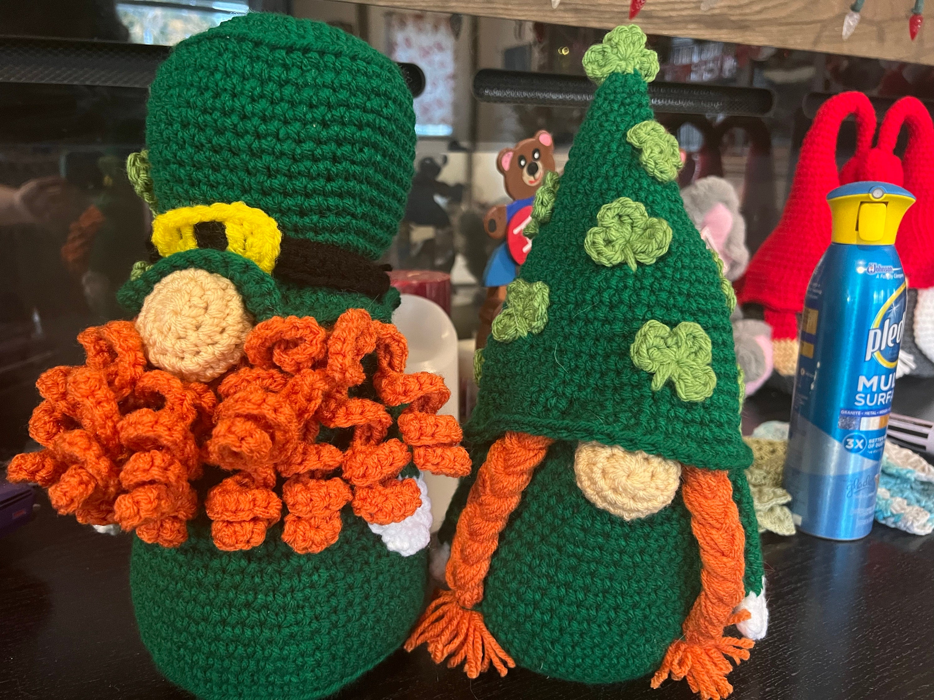 St Patricks gnomes couple crochet pattern, Holiday gnomes pdf