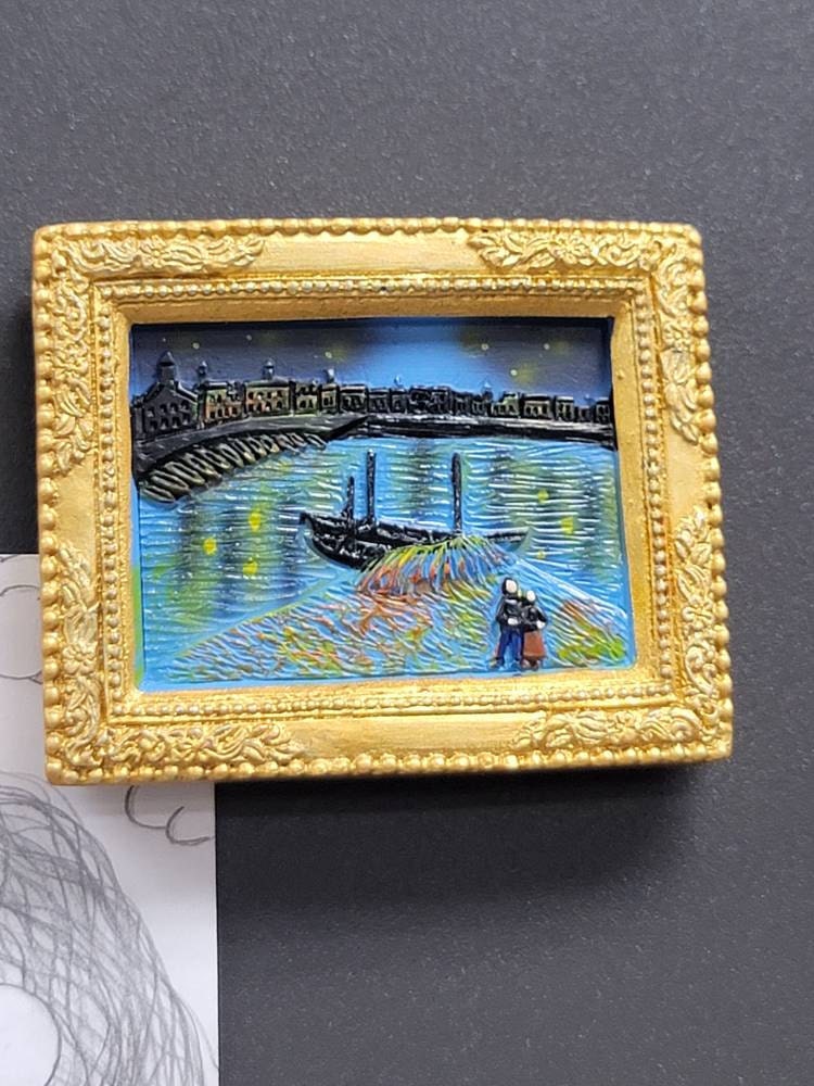 World famous paining kitchen refrigerator magnets painting 3D