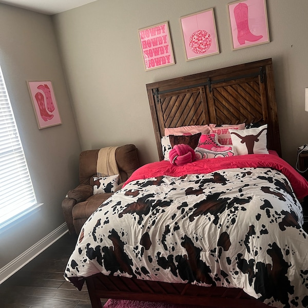 Trendy Cowgirl Boots Wall Art Printable, Preppy Western Cowboy Boots, Pink Aesthetic Dorm Decor ...