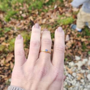 Customer photo from Jill, Dainty Raw Tanzanite Ring in Sterling Silver
