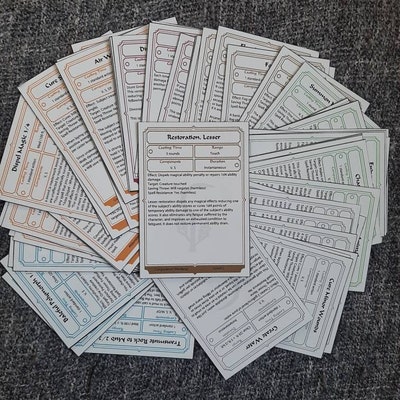 Dnd Spell Book Pages Sheets PDF Fillable for Every Class Customizable ...