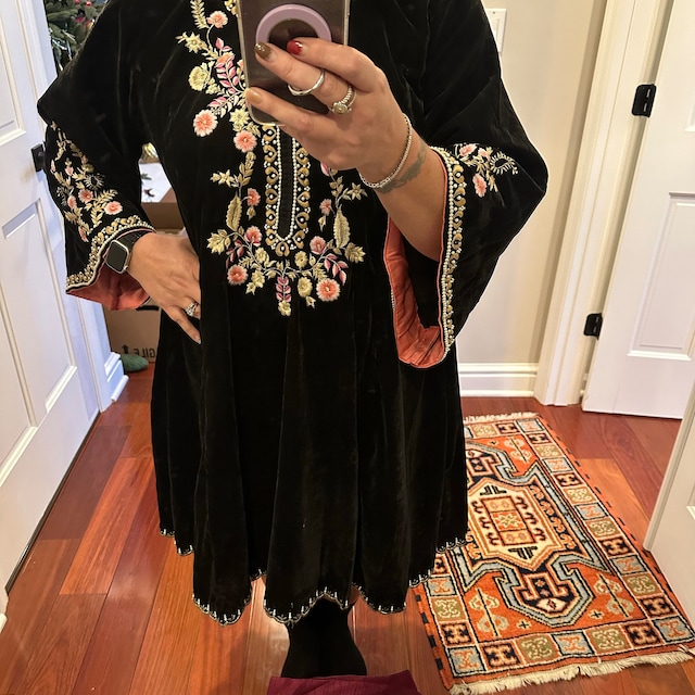 Black Velvet Short Kurti,plus Size Indian Formal Dress - Etsy