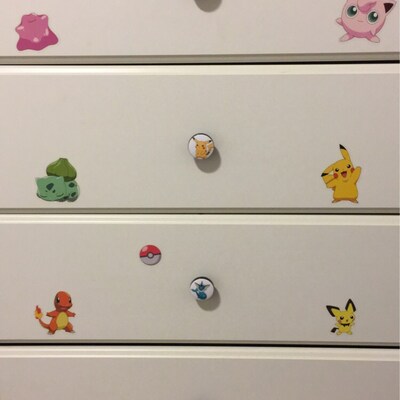 POKEMON GO KNOBS Handmade Drawer Pull Kids Room Decor Boys Girls Four