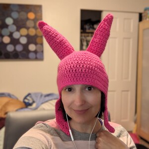 CROCHET PATTERN for Pink Bunny Hat 
