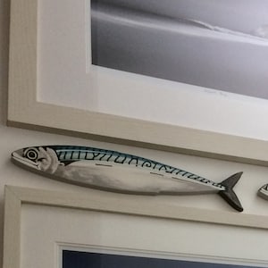 1 Large Mackerel Fish Contemporary Wall Sculpture, Fish Art, Original ...