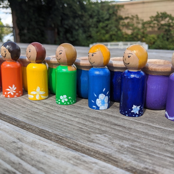 Wooden Peg Dolls, Waldorf Peg People, DIY Peg Dolls, Peg Doll Kit - Etsy