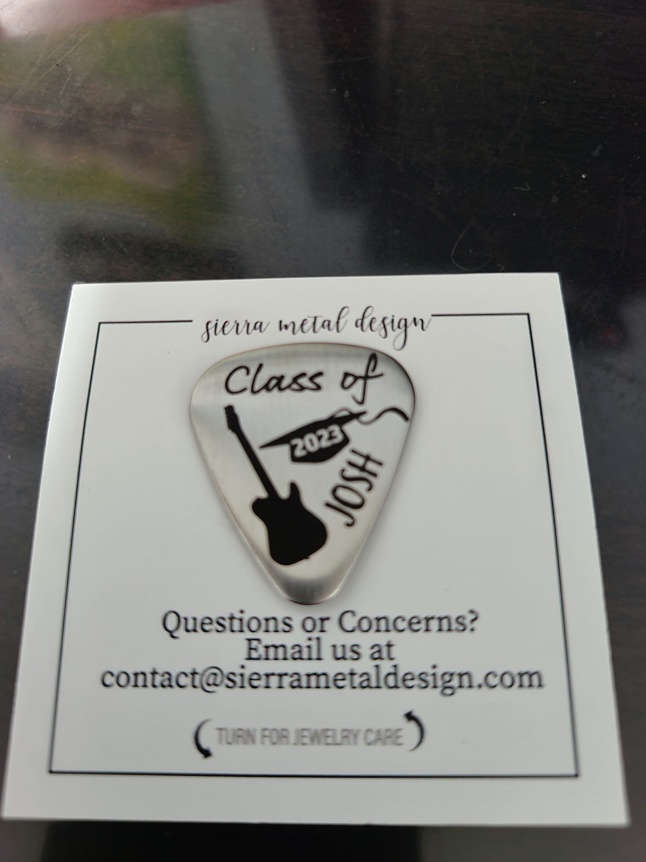 Class Of 2024 Guitar Pick High School Graduation Gift Boy Guitar Pick Graduation Gift Boy Graduation Guitar Pick 2024 Graduation Gift