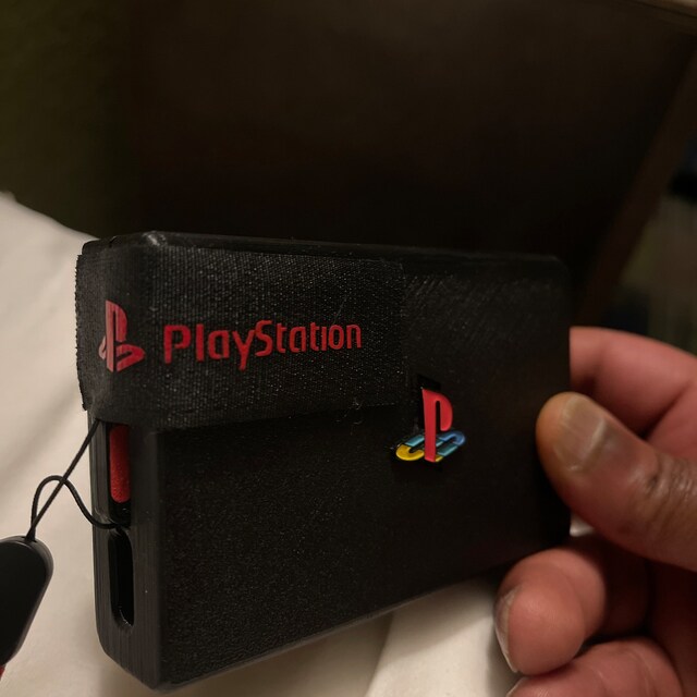 Autocollant Logo PlayStation Noir 37x37mm - Transparent - Générique
