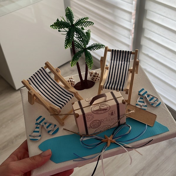 Stilvolle Geldgeschenk Urlaub Strand Bild