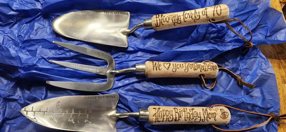 Garden Tools personalised for 30th 40th, 45th, 50th, 55, 60, 65, 70, 75, 80, 85 90 95 Gardening Present Birthday Gift for Gardener