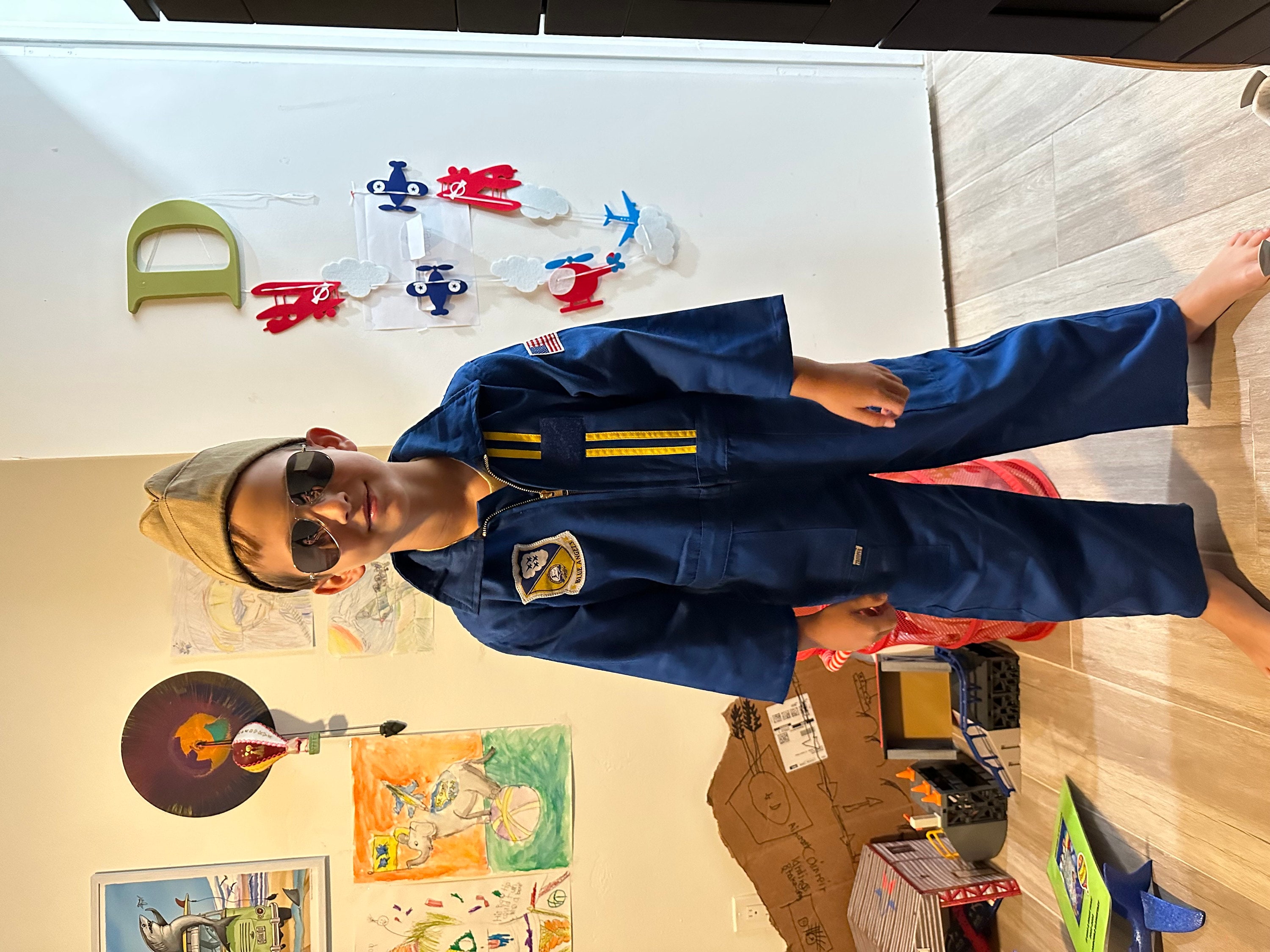 Licensed Blue Angels Youth Flight Suit and Garrison Cap