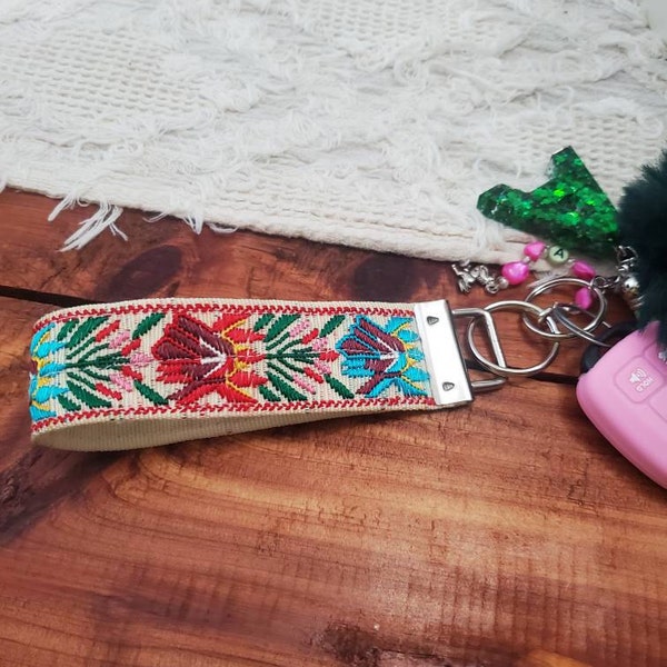 Fabric Wristlet Keychain, Key Chain for Woman, Wristlet Strap for Key ...
