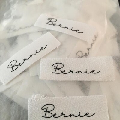 Sew on Name Tags / Clothing Labels White Organic Cotton Labels for ...