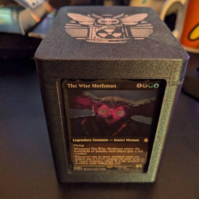 MTG Deckbox - the Wise Mothman Themed Deckbox With Toploader for