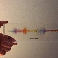 Custom Soundwave Art - Regalo Personalizzato Con Onda Sonora Su Blocco In Acrilico 12x3x1.25 Pollici - Include Barcode Per Ascoltare La Canzone - 4