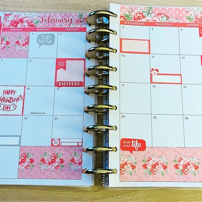 Happy Planner February Monthly Kit, Printable February Stickers Kit ...