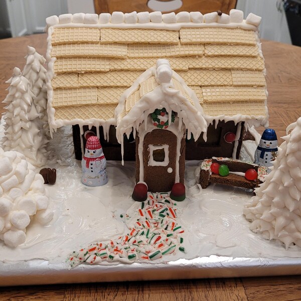 Two story Gingerbread House Template Etsy Two story Gingerbread House Template Etsy