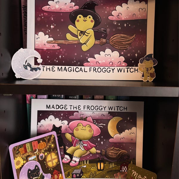 Madge the Froggy Witch Coloring Book-witch Coloring Book-halloween Coloring Pages-adult Coloring ...