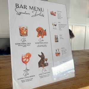 Bar menu sign photo from a verified buyer